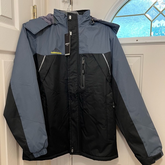 Outdoorjackets warm jacket with fleece lining and removable hood - Picture 1 of 8